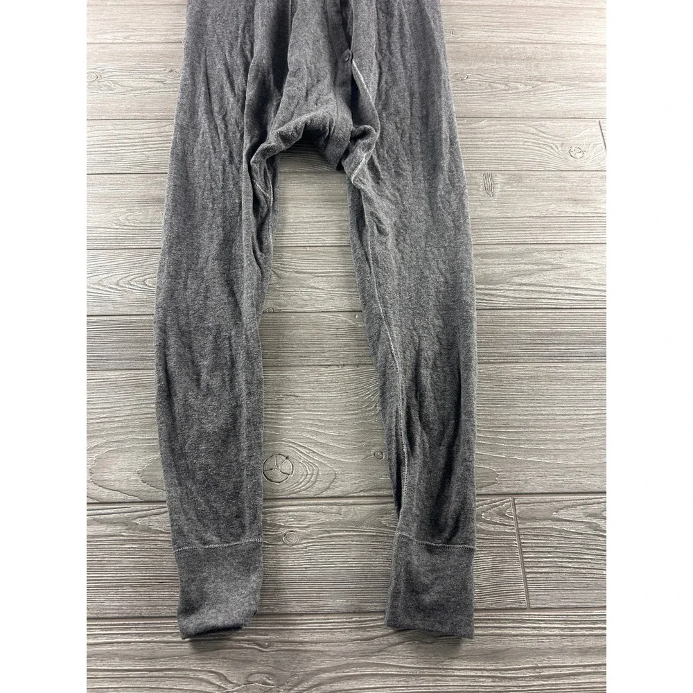 LL Bean Mens Gray Wool Blend Union Suit Thermal Bodysuit 237789 Small Regular